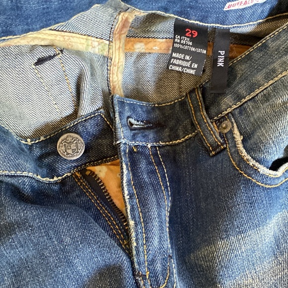 Buffalo Vintage Never Used Detailed Design Sexy Fit Pink Floral Inside Jeans - Picture 10 of 16